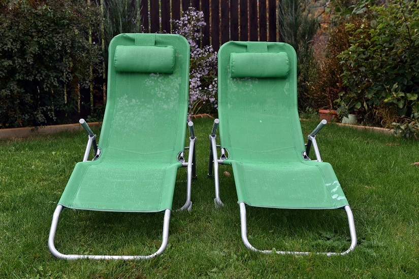 Klappliegen im Garten