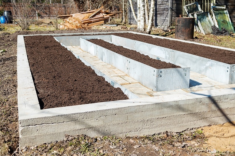 Fundament für ein großes Gewächshaus